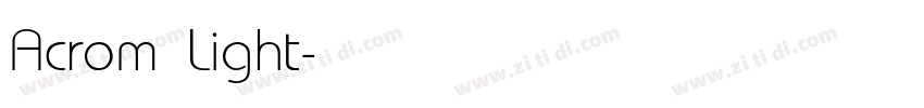 Acrom Light字体转换